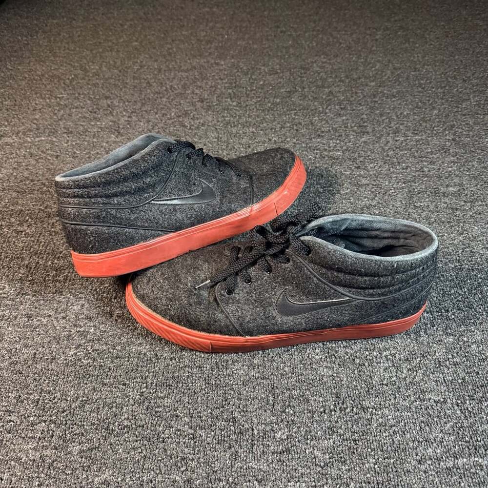 Nike SB Stefan Janoski Mid Warmth Black Red Skate Shoes